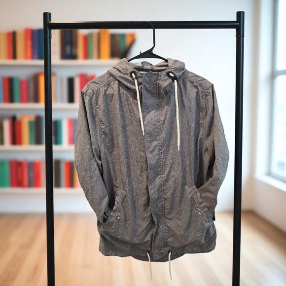 H&M Divided Mens Gray Full-Zip Long Sleeve Hooded Parka Jacket Medium - Picture 4 of 4